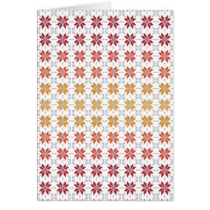 Cartão Manhã da Letónia - Padrão geométrico IV do SUN