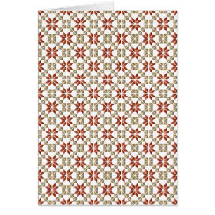 Cartão Manhã da Letónia - SN - padrão geométrico IX