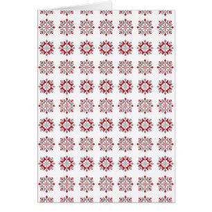 Cartão Manhã da Letónia - SN - padrão geométrico VII