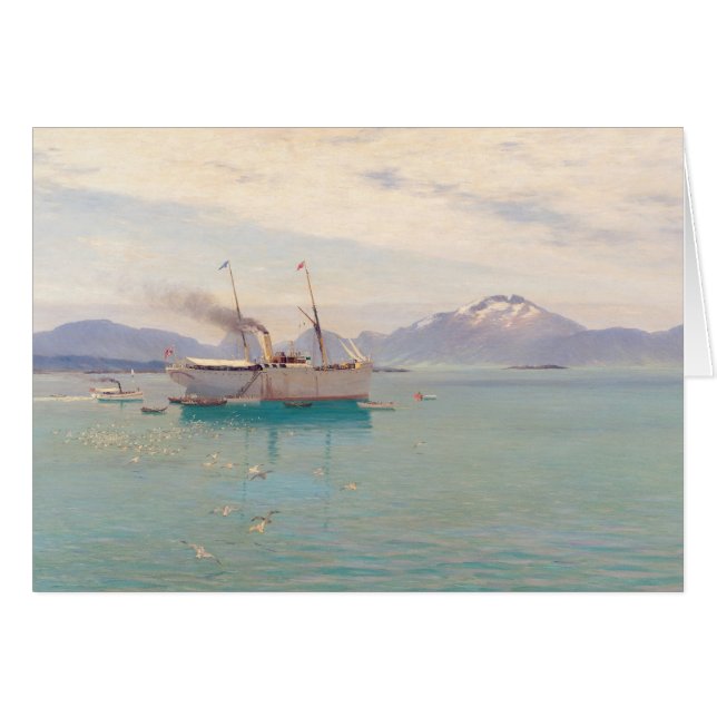 Cartão Manhã do verão em Molde, 1892 (Frente Horizontal)