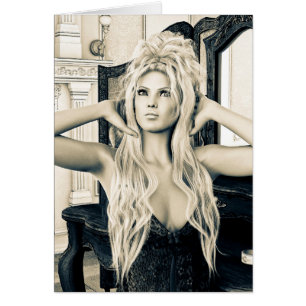 Cartão Manhã do vintage