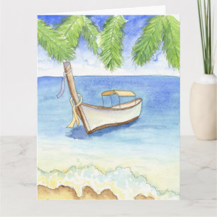 Cartão Manhã em Bali Watercolor