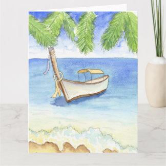 Cartão Manhã em Bali Watercolor