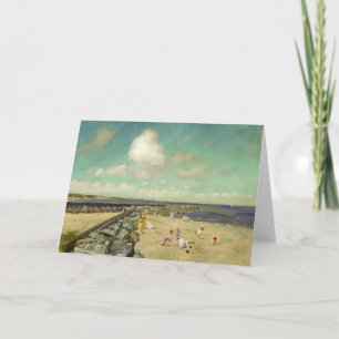 Cartão Manhã em Breakwater   William Merritt Chase