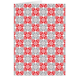 Cartão Manhã letã - SN - padrão geométrico VI