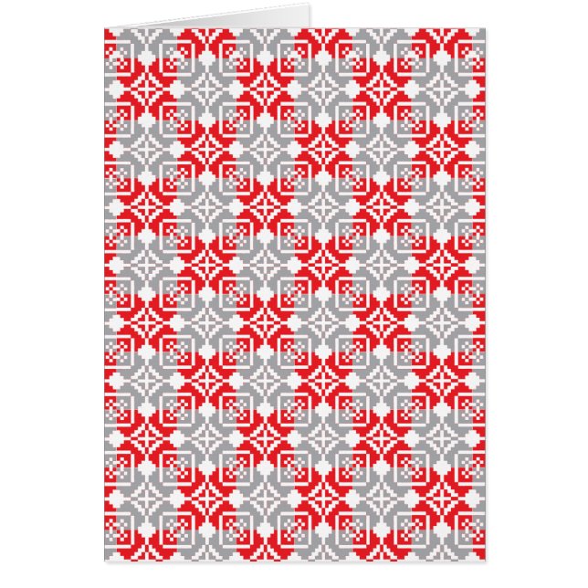 Cartão Manhã letã - SN - padrão geométrico VI (Frente)