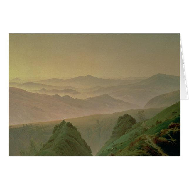 Cartão Manhã nas montanhas (Frente Horizontal)