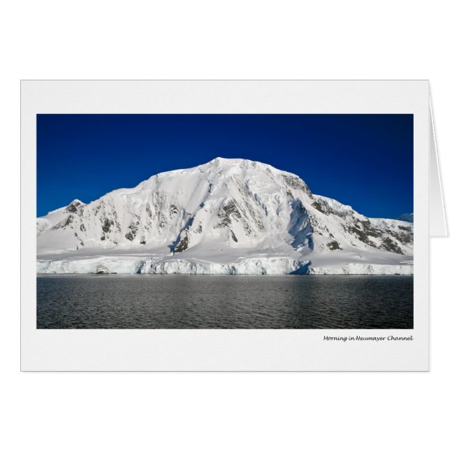 Cartão Manhã no canal de Neumayer (Frente Horizontal)