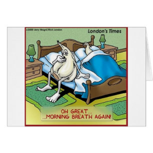 Cartão Manhã Respiração De Alho Engraçado Presentes De Ca