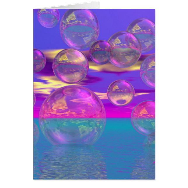 Cartão Manhã tropical - paraíso da magenta e da turquesa (Frente)