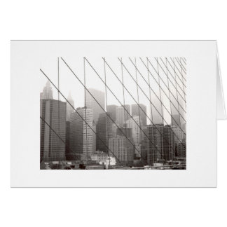Cartão Manhattan Através da Ponte Brooklyn