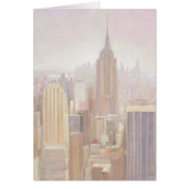 Cartão Manhattan na Nova Iorque da névoa | (Frente)