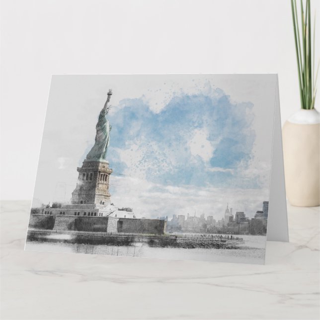 Cartão Manhattan Nyc Liberty Estátua (Frente)
