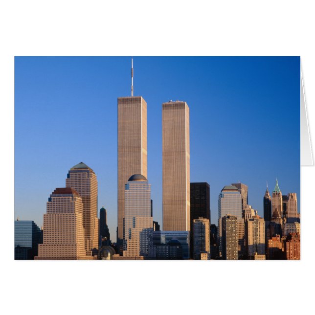 Cartão Manhattan Skyline e Hudson River, Nova Iorque, 2 (Frente Horizontal)