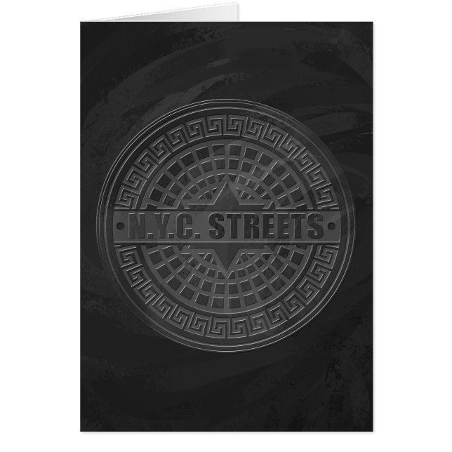 Cartão Manhole Cobrir Black Marble (Frente)