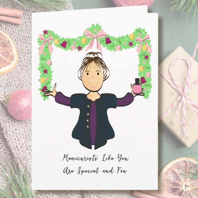 Cartão Manicurist Cartoon Funny Thank You from Customer (Criador carregado)