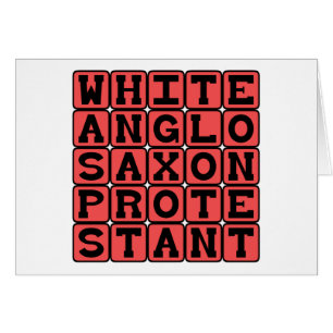 Cartão Manifestante Anglo-Saxão Branco, WASP