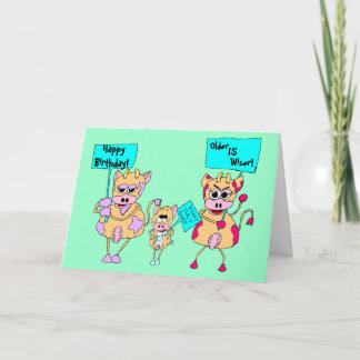 Cartão Manifestantes de animais; Feliz aniversário!