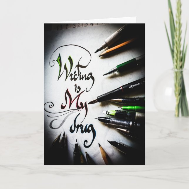 Cartão Manifesto do escritor louco (Frente)