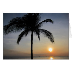 Cartão manila sunset palm