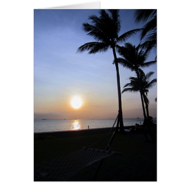Cartão manila sunset palms (Frente)