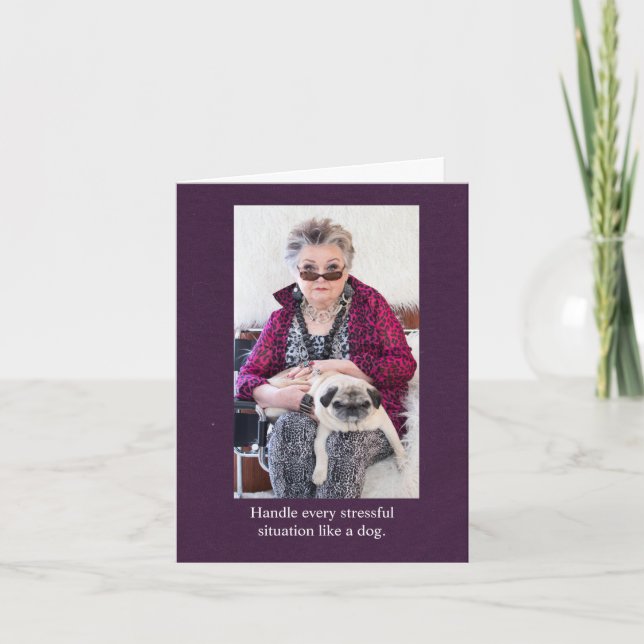 Cartão Manipular o stress como uma placa engraçada para c (Frente)