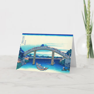 Cartão Mannen Bridge Fukagawa 1826