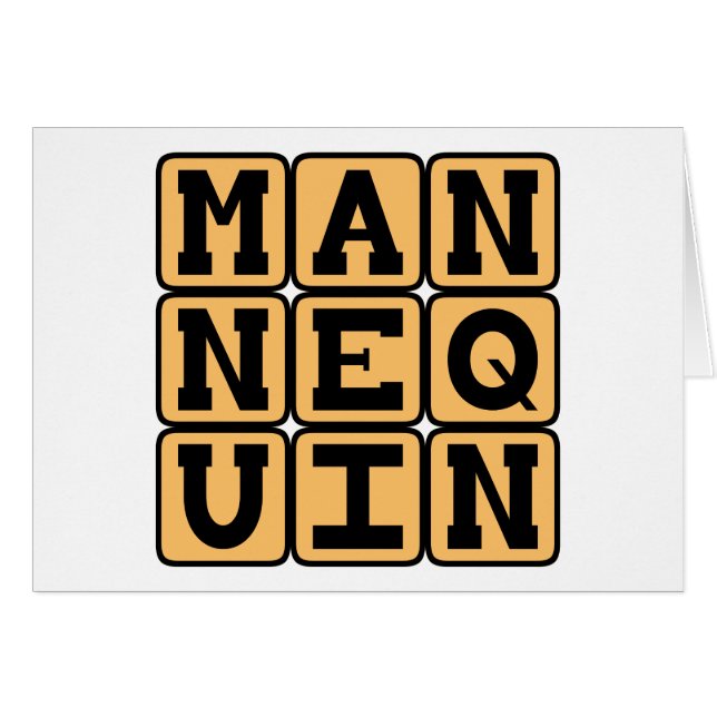 Cartão Mannequin, Fashion Dummy (Frente Horizontal)