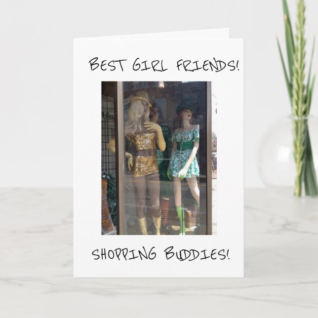 CARTÃO MANNEQUINS - BEST FRIENDS/SHOPPERS BIRTHDAY (Frente)