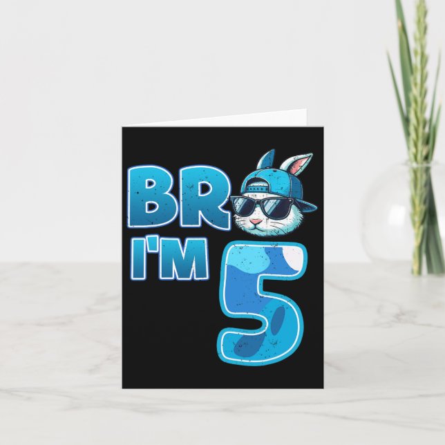 Cartão Mano eu sou o garoto de 5 anos 5 de aniversário ba (Frente)