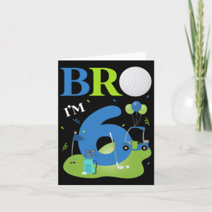 Cartão Mano, eu tenho 6 anos, tema de golfe, é meu aniver