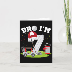 Cartão Mano, tenho 7 anos, Tema de Golfe, 7, Golfista de 