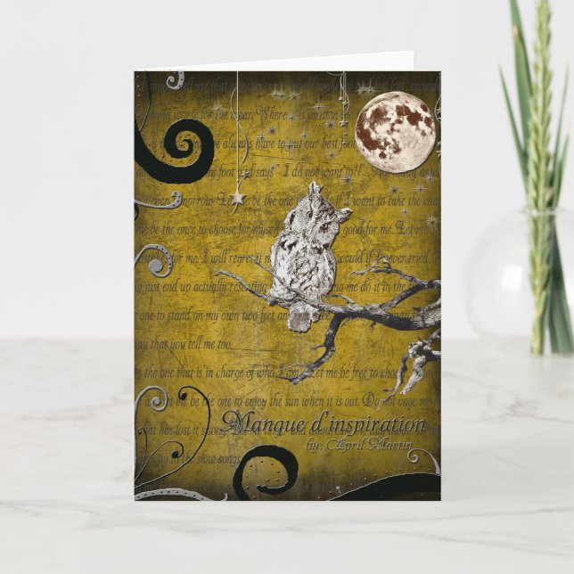 Cartão Manque d'inspiration (Frente)