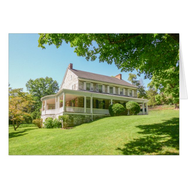 Cartão Mansão no verão (Frente Horizontal)