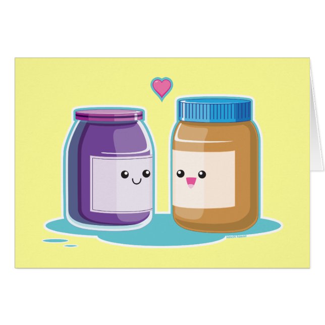 Cartão Manteiga e geléia de amendoim (Frente Horizontal)