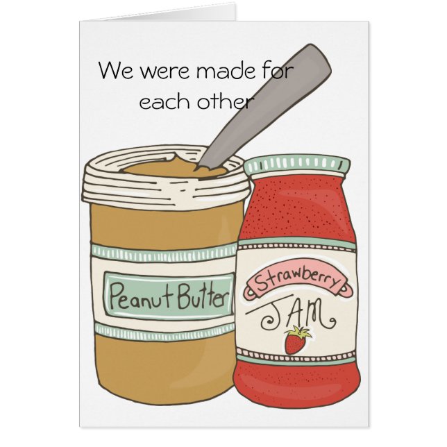 Cartão Manteiga e geléia de amendoim (Frente)