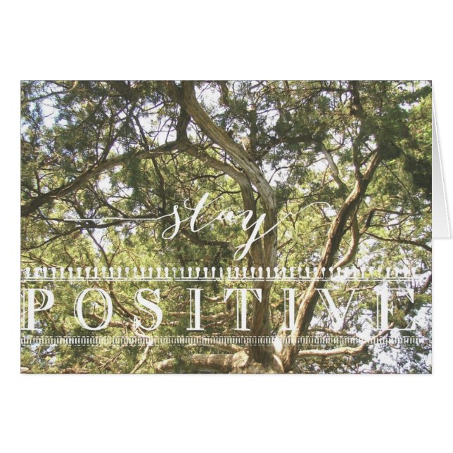 Cartão Mantenha a árvore positiva (Frente Horizontal)