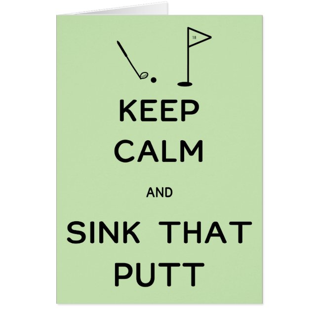 Cartão Mantenha a calma e afunde essa tacada leve (Frente)