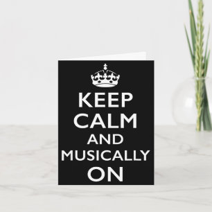 Cartão Mantenha a calma e musicalmente em Mantenha a calm