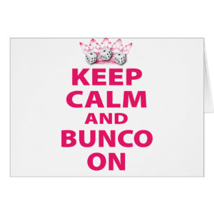 Cartão Mantenha a calma e o Bunco no design