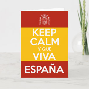 Cartão Mantenha a Calma e que viva a Espanha