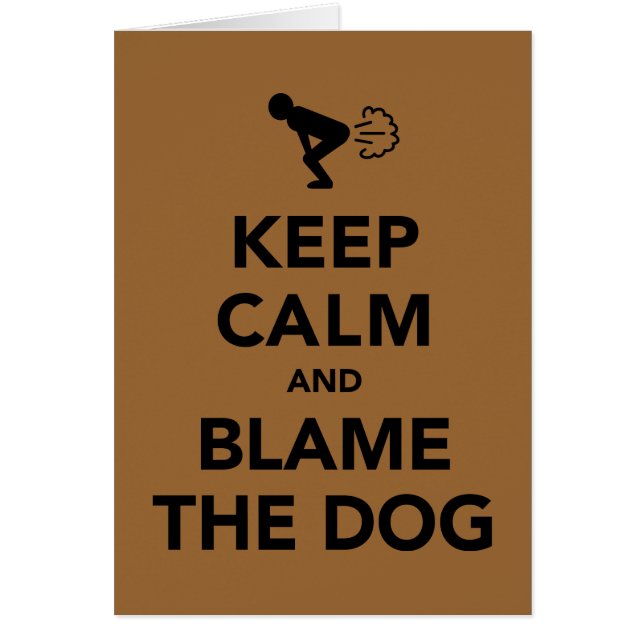 Cartão Mantenha a calma e responsabilize o cão (Frente)