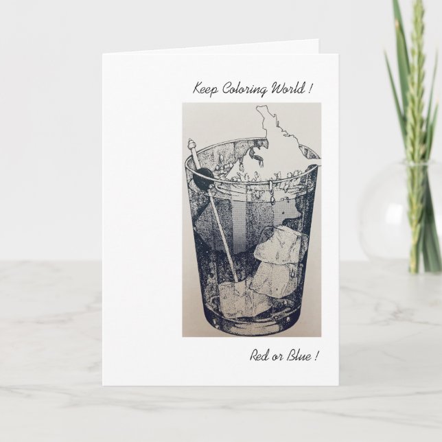 Cartão Mantenha a cor da placa mundial (Frente)