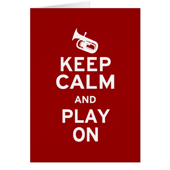 Cartão Mantenha Calma Baritona (Frente)