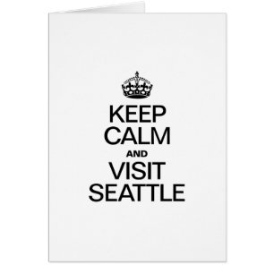 CARTÃO MANTENHA CALMA E VISITE O SEATTLE