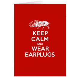 Cartão Mantenha Earplugs calmos e do desgaste - as