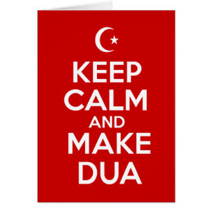 Cartão Mantenha islâmico calmo