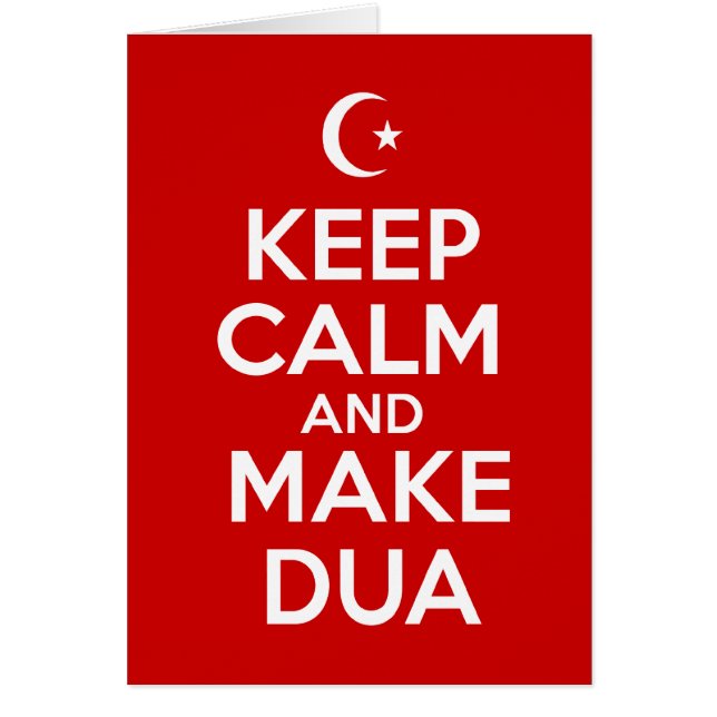 Cartão Mantenha islâmico calmo (Frente)