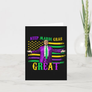 Cartão Mantenha Mardi Gras Excelente Engraçado Trump Mard