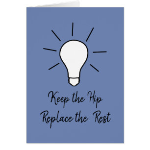 Cartão Mantenha o quadril - para substituir o resto. 